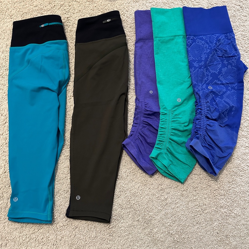 Lot of 5 Unworn Lululemon Leggings Size 4.
